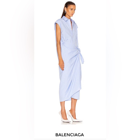 BALENCIAGA
Pinstriped Cotton Poplin Shirt Midi Dress - Picture 3 of 8